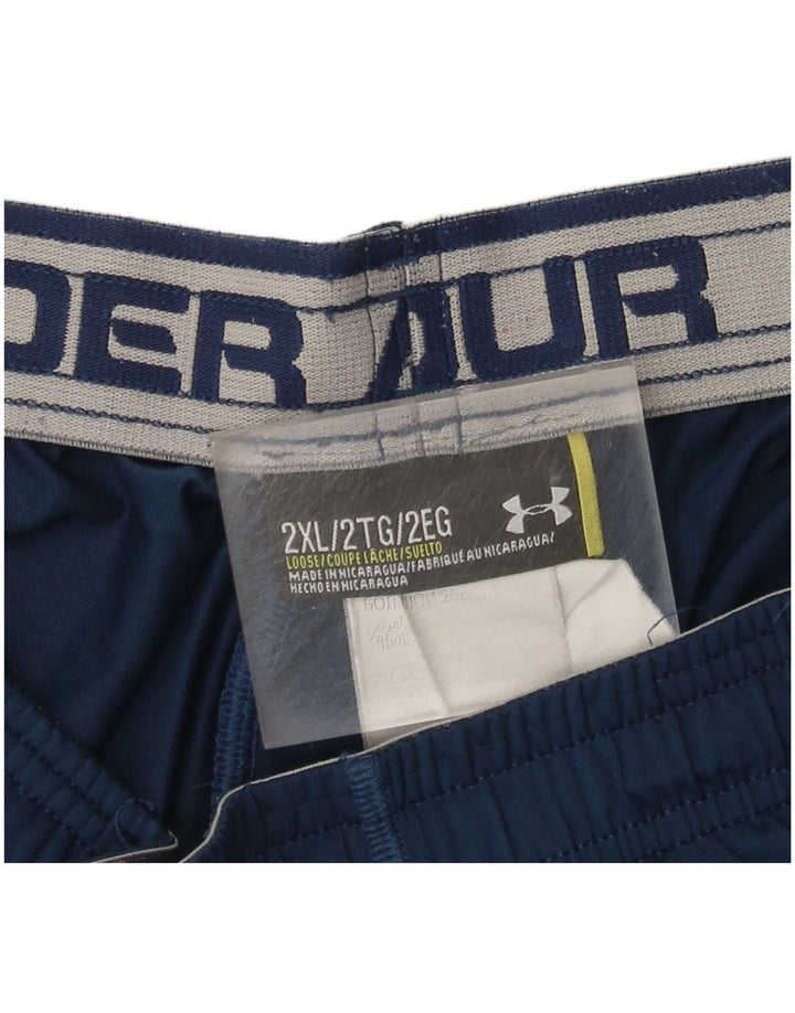 Under Armour Herre Sportshorts 2XL Navy Blue Colourblock Polyester