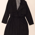 ZARA Womens Trench Coat UK 14 Medium Navy Blue Vintage Zara and Second-Hand Zara from Messina Hembry 