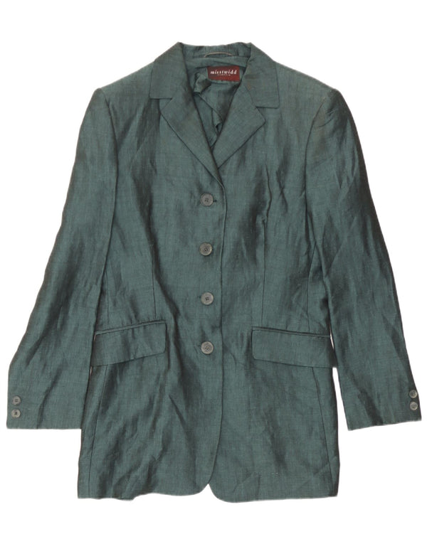 Misstwidd Dame Blazer Jacket IT 44 Medium Green Linen