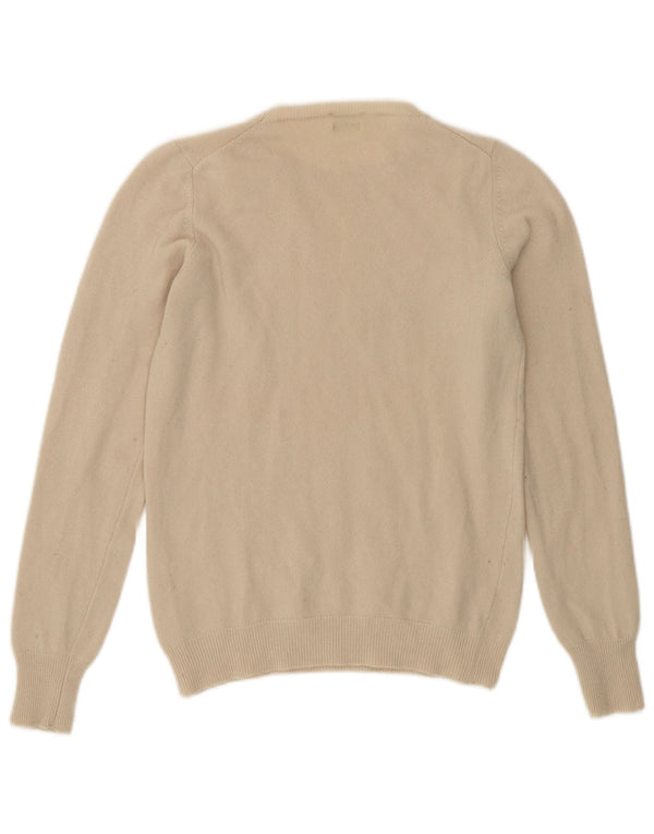 BENETTON Dame sweater med rund hals DK 4 XS Beige Merinould