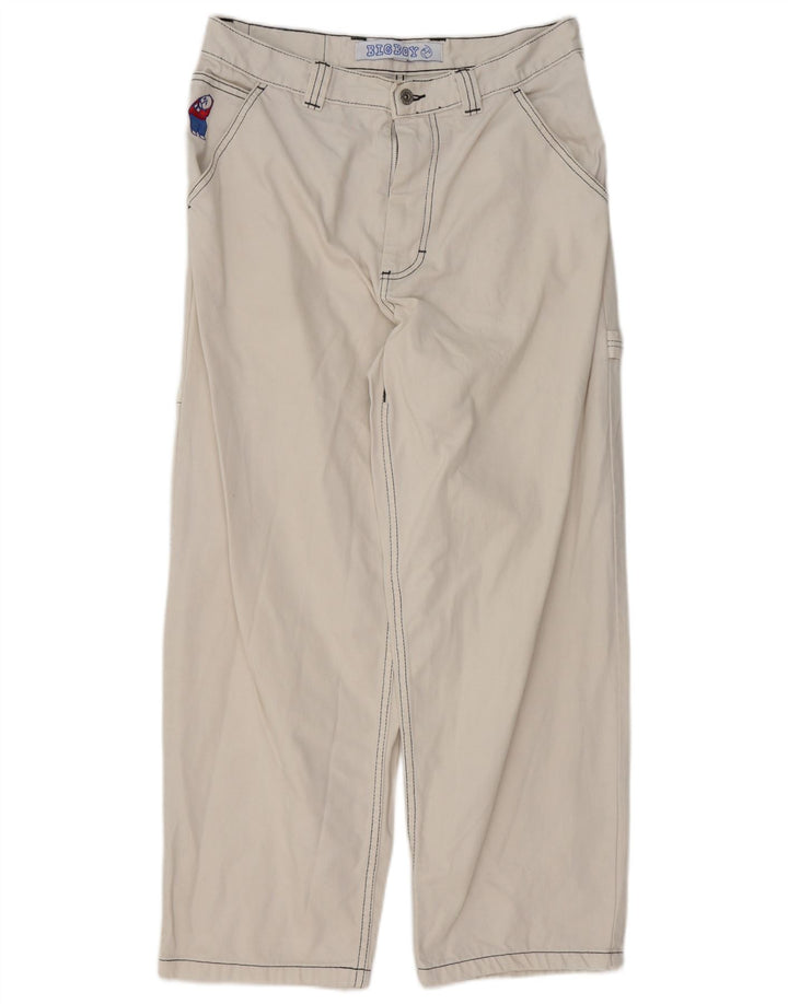 Vintage Straight Cargo bukser til mænd Små W29 L28 hvid bomuld