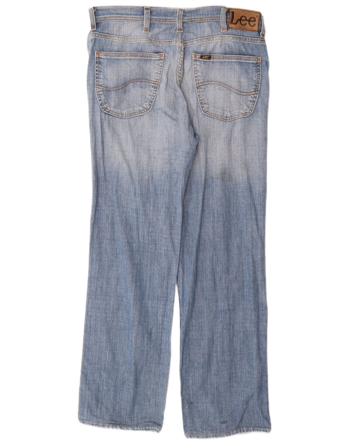 Lee Mens Brooklyn Straight Jeans W34 L34 Blå Bomuld