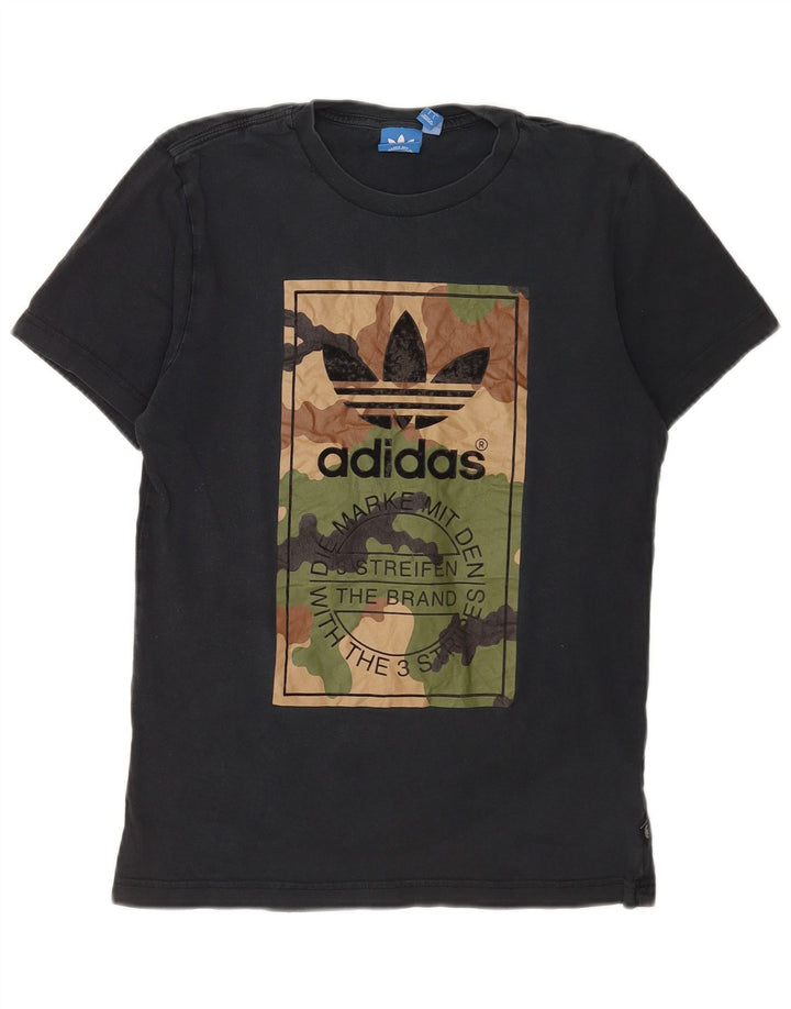 Adidas Herre grafisk T-shirt top lille sort bomuld