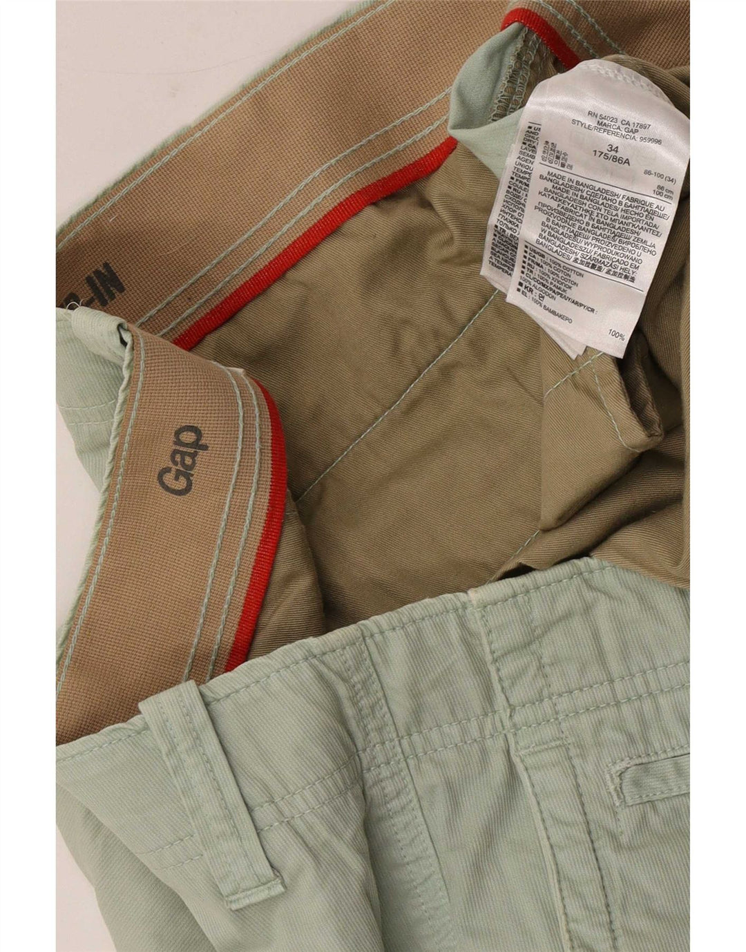 Gap Herre Chino Shorts Large W34 Grøn Bomuld