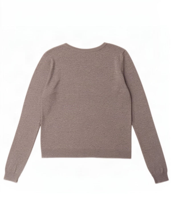 Oasis Dame Boat Neck Jumper Sweater UK 10 Small Grey Bomuld