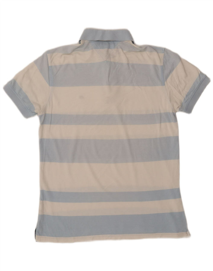 Tommy Hilfiger Herre Custom Fit Polo Shirt Medium Blå Stribet