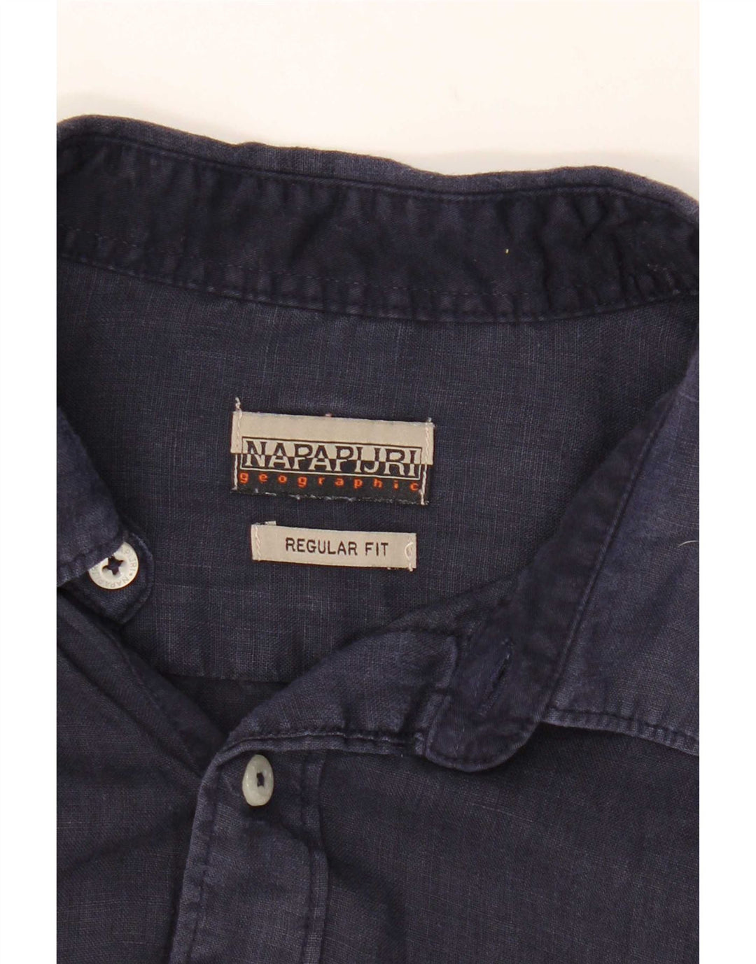 Napapijri Herre kortærmet Regular Fit skjorte Medium Navy Blue