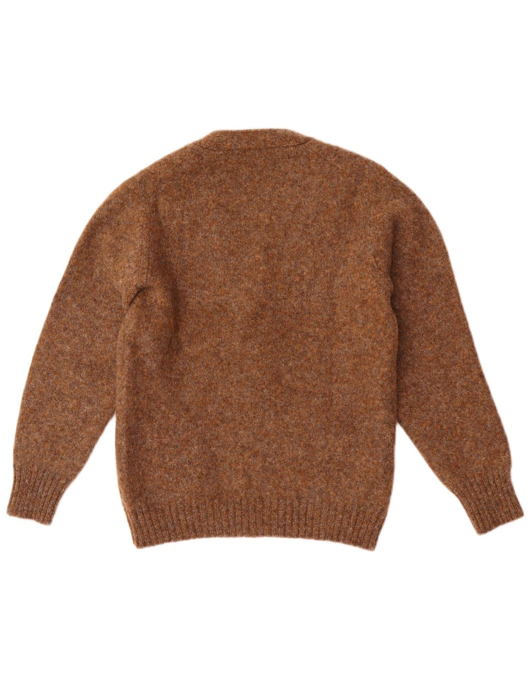 Vintage dame cardigan sweater UK 12 Medium Brown Flecked Uld