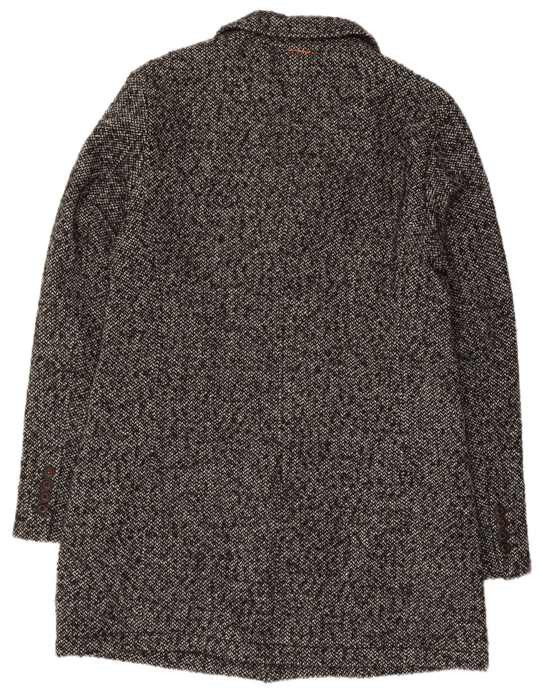 Hugo Boss Herre Overfrakke EU 52 XL Grå Flecked Acryl