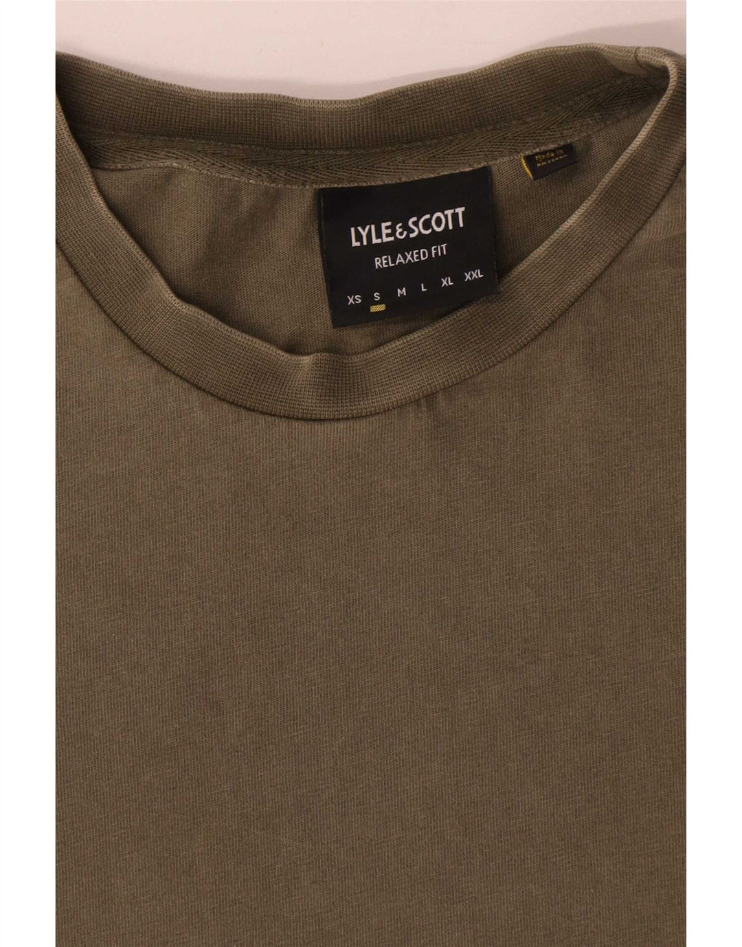 Lyle & Scott Herre Relaxed Fit T-Shirt Top Lille Khaki Bomuld