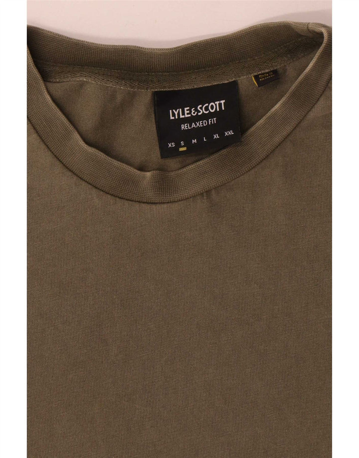 Lyle & Scott Herre Relaxed Fit T-Shirt Top Lille Khaki Bomuld