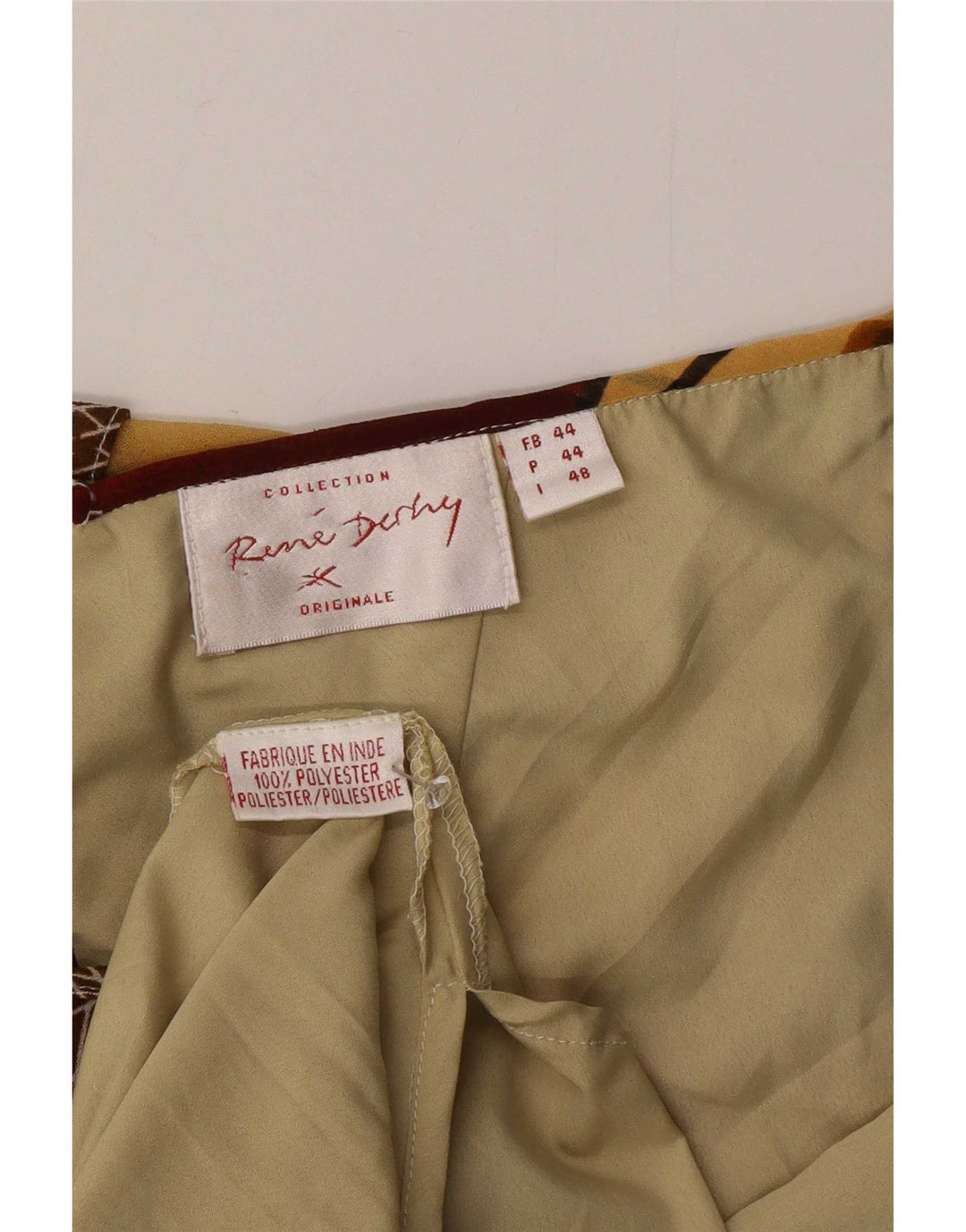 Rene Derhy Dame Asymmetrisk Kjole IT 48 XL Flerfarvet Patchwork