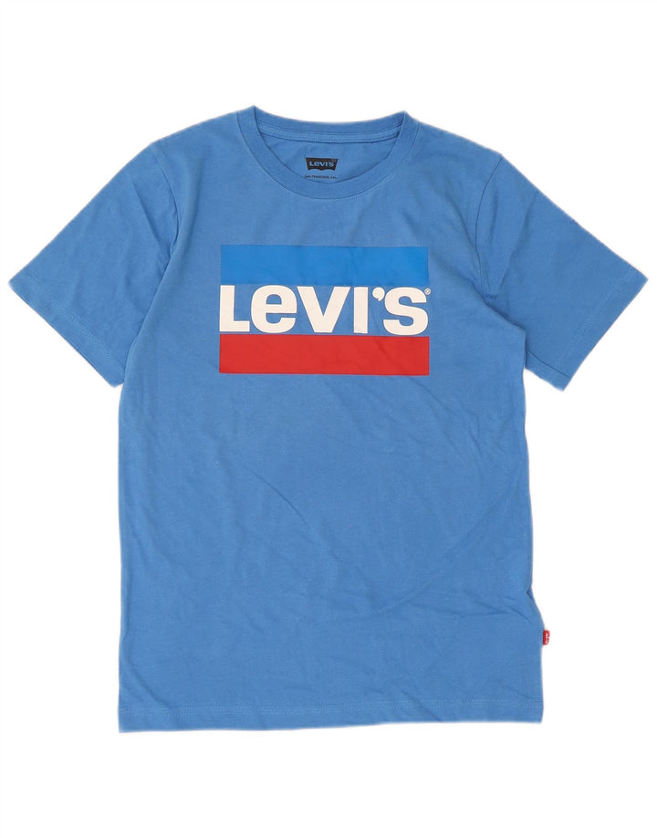 LEVI'S Boys Graphic T-Shirt Top 15-16 Years Blue Cotton