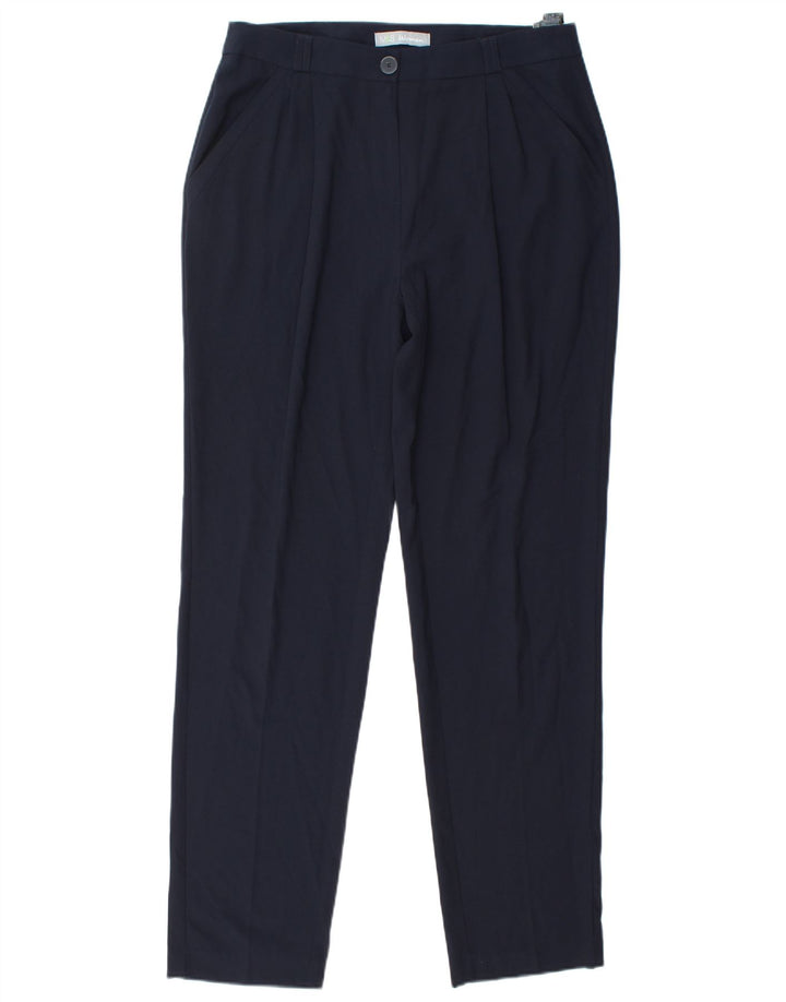 Marks & Spencer Dame Casual Bukser UK 12 Medium W31 L32 Navy Blue