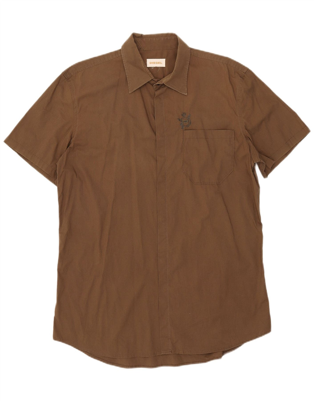 Diesel Kortærmet Herreskjorte Medium Khaki