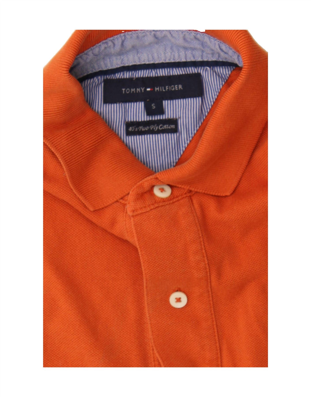 TOMMY HILFIGER Mens Polo Shirt Small Orange Cotton Vintage Tommy Hilfiger and Second-Hand Tommy Hilfiger from Messina Hembry 