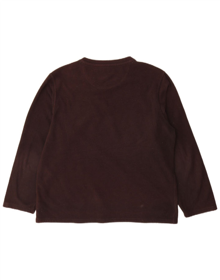 Marks & Spencer Herre Blue Harbor Fleece Jumper Stor brun polyester