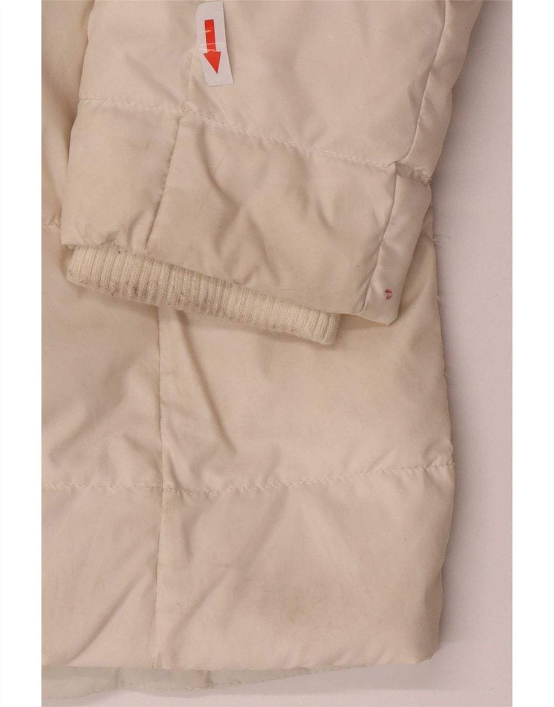 Tommy Hilfiger Dame Hætte Polstret Frakke UK 6 XS Hvid Polyester