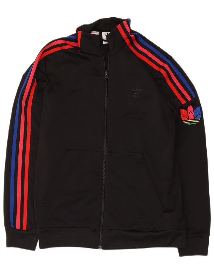 Adidas drenge grafisk træningsdragt topjakke 13-14 år sort polyester