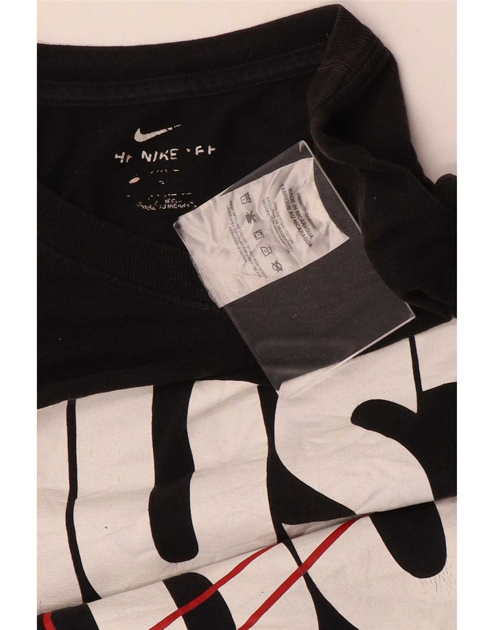 Nike grafisk T-shirt top til mænd, stor sort bomuld