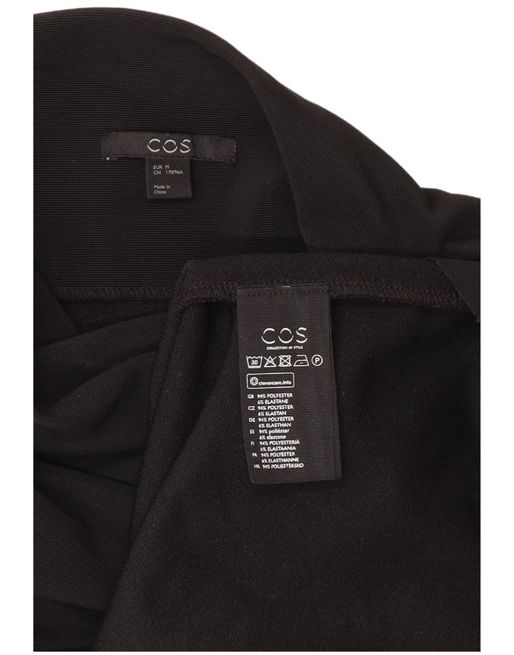Cos Dame 3/4-ærmet Tunikakjole UK 14 Medium Sort Polyester