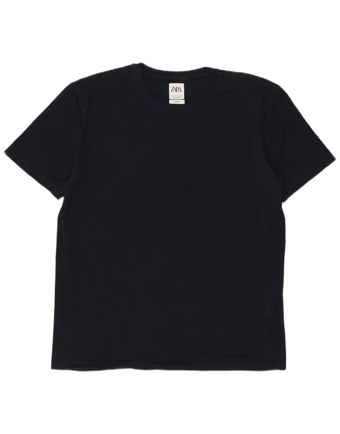 ZARA Herre Slim Fit T-Shirt Top XL Marineblå
