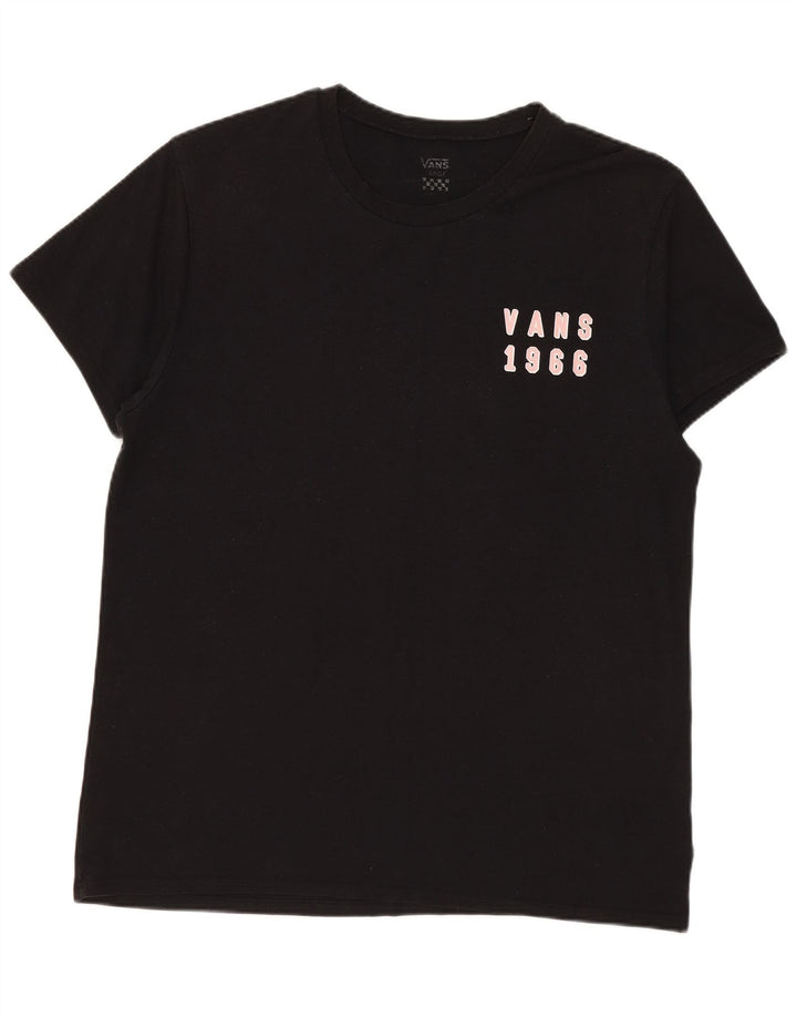 Vans Dame Grafisk T-Shirt Top UK 16 Stor Sort Polyester