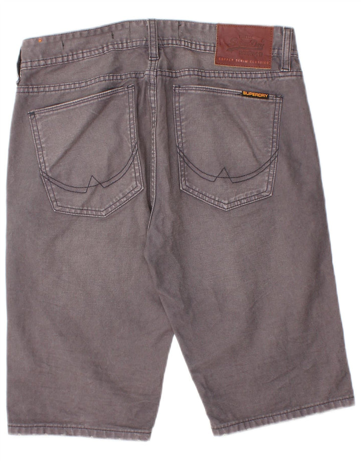 Superdry Slim denimshorts til mænd W30 mellemgrå bomuld