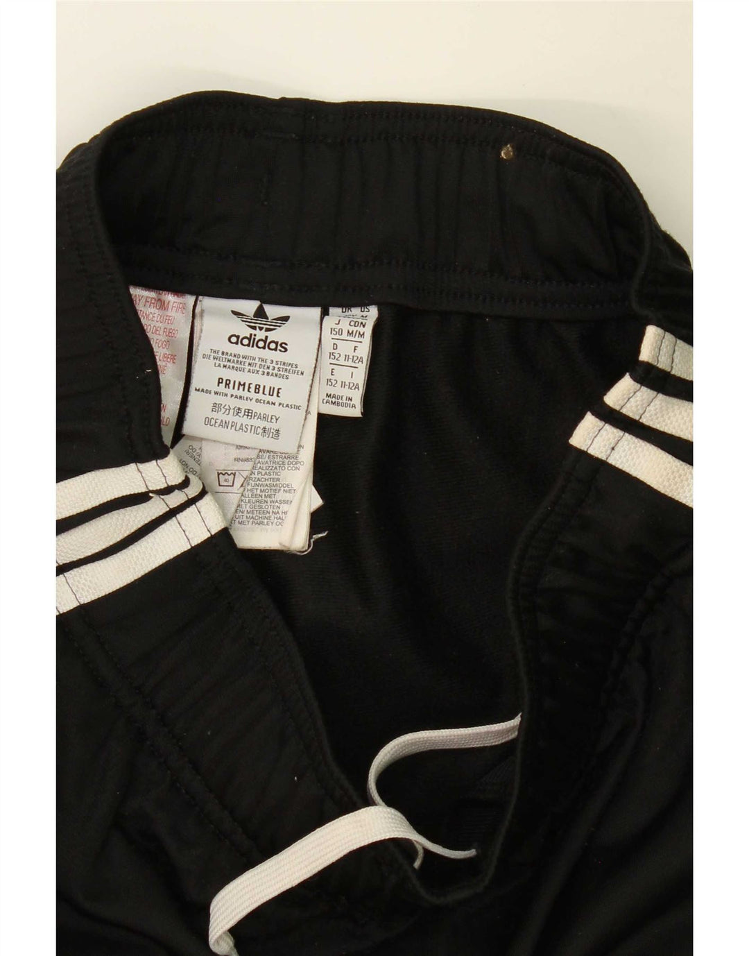 Adidas Drenge Træningsdragt Bukser Joggers 11-12 År Sort Polyester