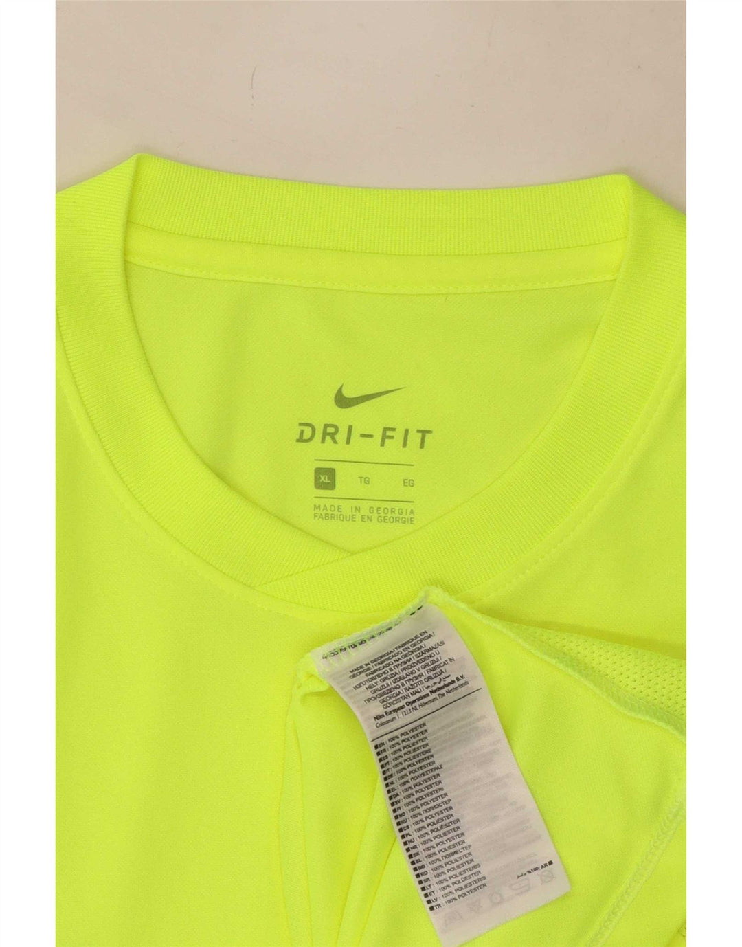 Nike Herre Dri Fit T-Shirt Top XL Grøn Polyester