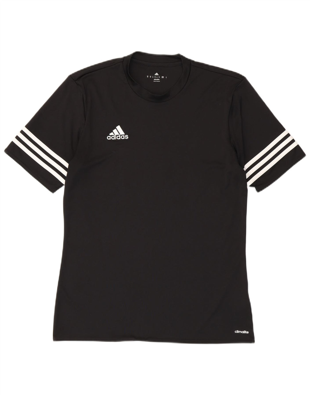Adidas Herre Climalite T-Shirt Top Medium Sort Polyester