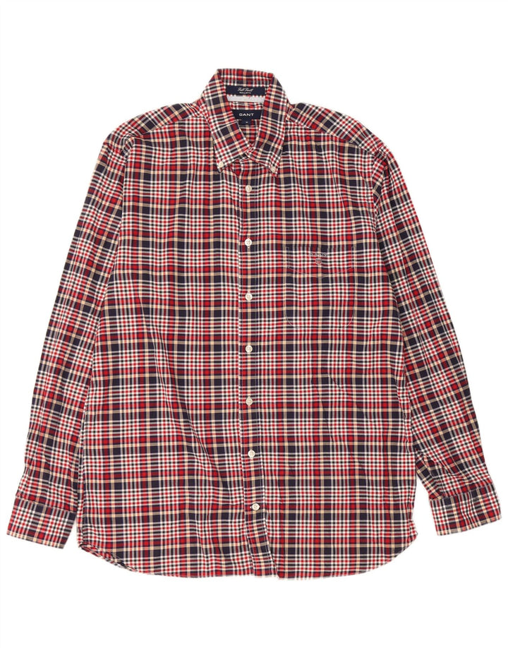 Gant Herre Regular Fit Flanelskjorte Medium Flerfarvet ternet bomuld