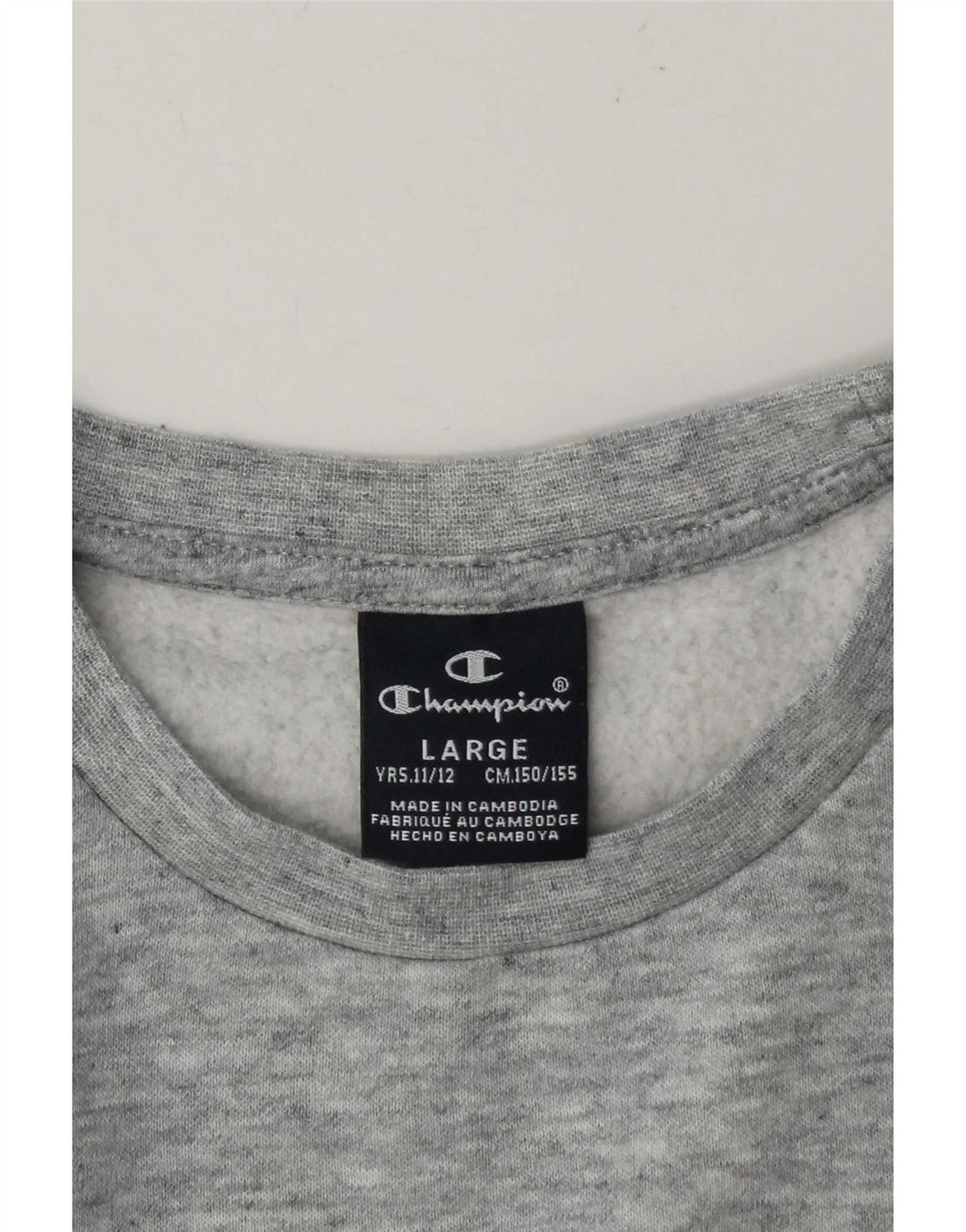 Champion Drenge Grafisk Sweatshirt Jumper 11-12 år Stor Grå Flecked