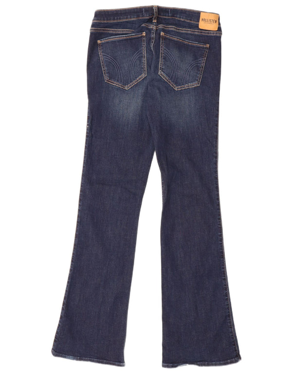 Hollister Dame Bootcut Jeans med lav talje US 12 Large W30 L33 Navy Blue