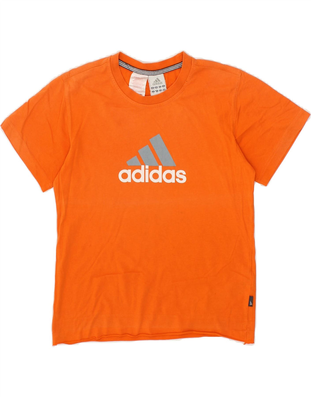 ADIDAS Boys Graphic T-Shirt Top 7-8 Years Medium Orange Cotton Vintage Adidas and Second-Hand Adidas from Messina Hembry 