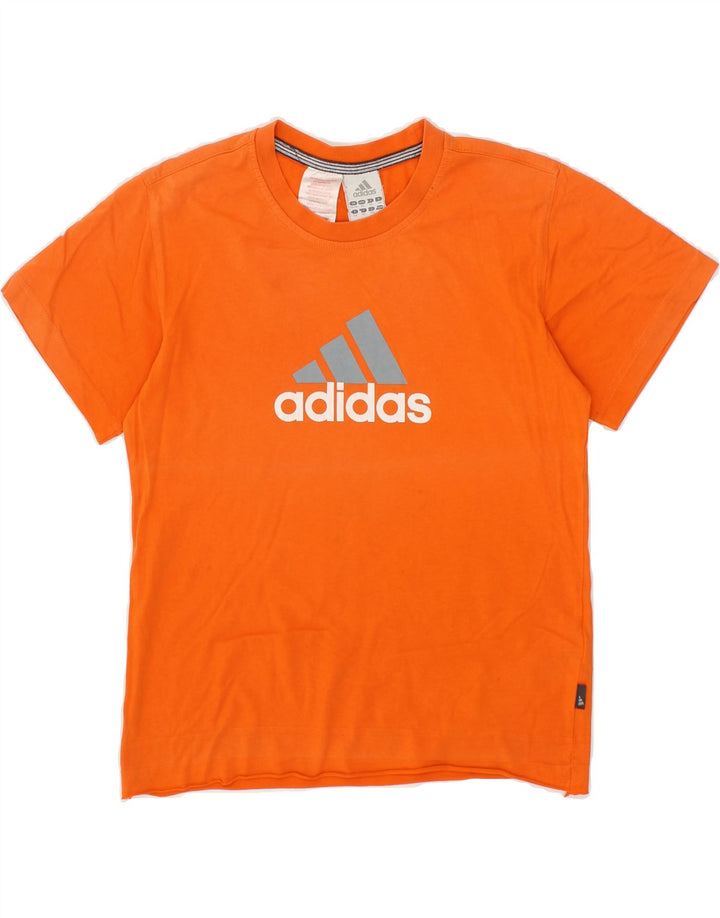 ADIDAS Boys Graphic T-Shirt Top 7-8 Years Medium Orange Cotton Vintage Adidas and Second-Hand Adidas from Messina Hembry 