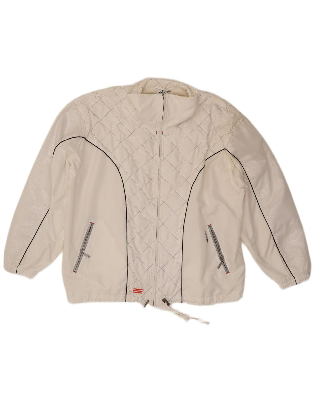Adidas Womens Oversized træningsdragt Top Jacket UK 10 Small White Polyester