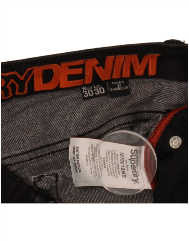 Superdry Skinny Jeans til mænd W30 L30 sort bomuld