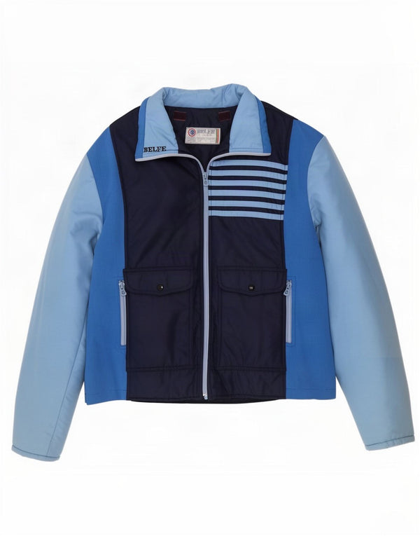 Belfe & Herre polstret jakke IT 58 4XL Blå Colourblock