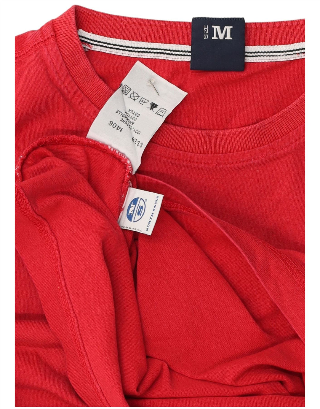North Sails Herre Grafisk T-Shirt Top Medium Rød Bomuld