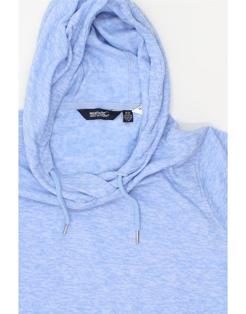 REGATTA Womens Hoodie Jumper UK 18 XL Blue Flecked Polyester Vintage Regatta and Second-Hand Regatta from Messina Hembry 