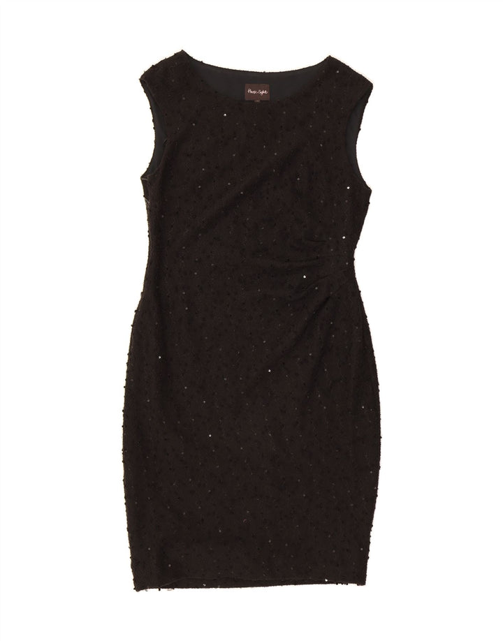 PHASE EIGHT Womens Sleeveless Bodycon Dress UK 14 Medium Black Polyester Vintage Phase Eight and Second-Hand Phase Eight from Messina Hembry 