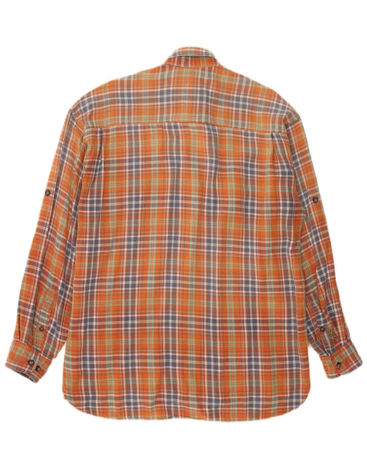 Camel Active Flanelskjorte til mænd Medium Orange Ternet