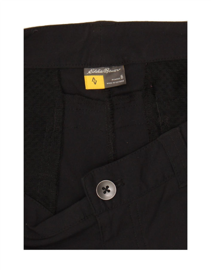EDDIE BAUER Womens Capri Cargo Trousers US 6 Medium W30 L21 Black Nylon Vintage Eddie Bauer and Second-Hand Eddie Bauer from Messina Hembry 