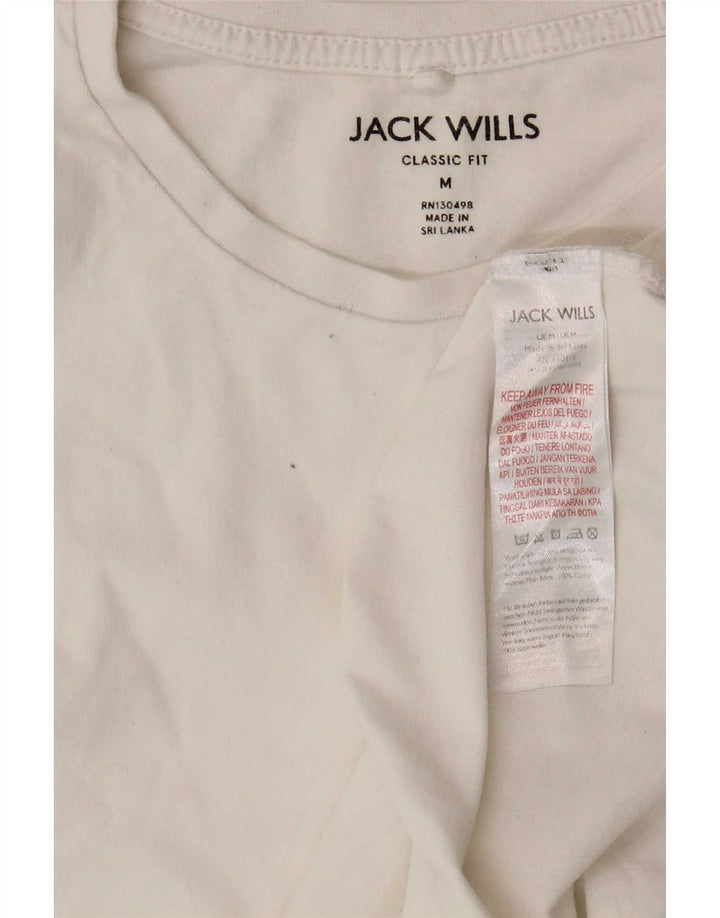 Jack Wills Herre Classic Fit T-shirt Top Medium White Bomuld