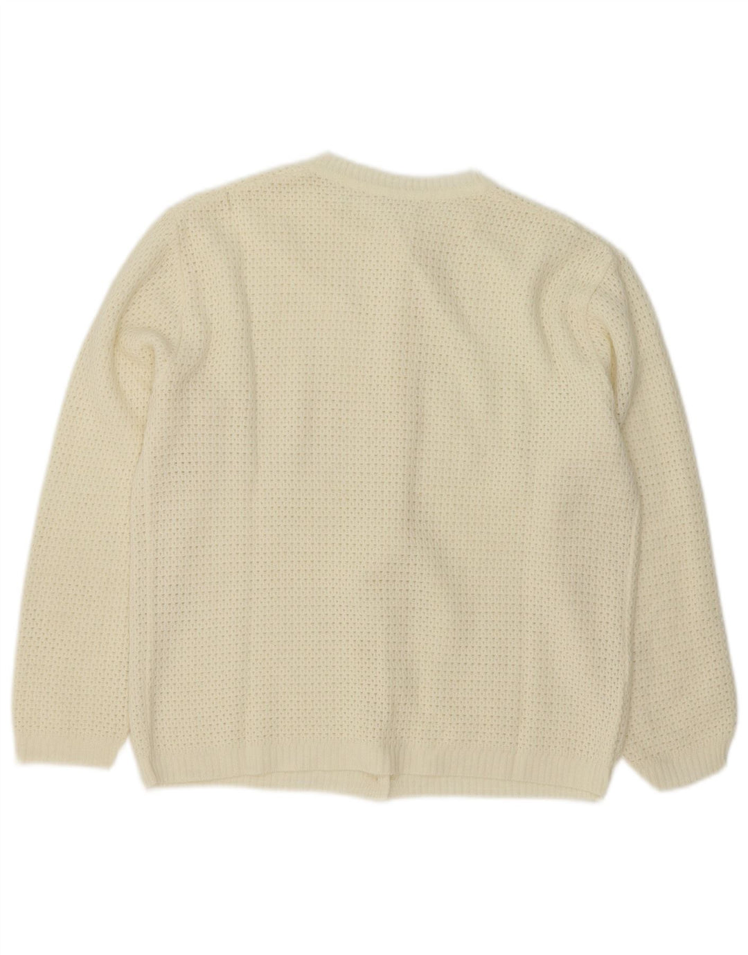 Vintage dame cardigan sweater UK 14 Medium White