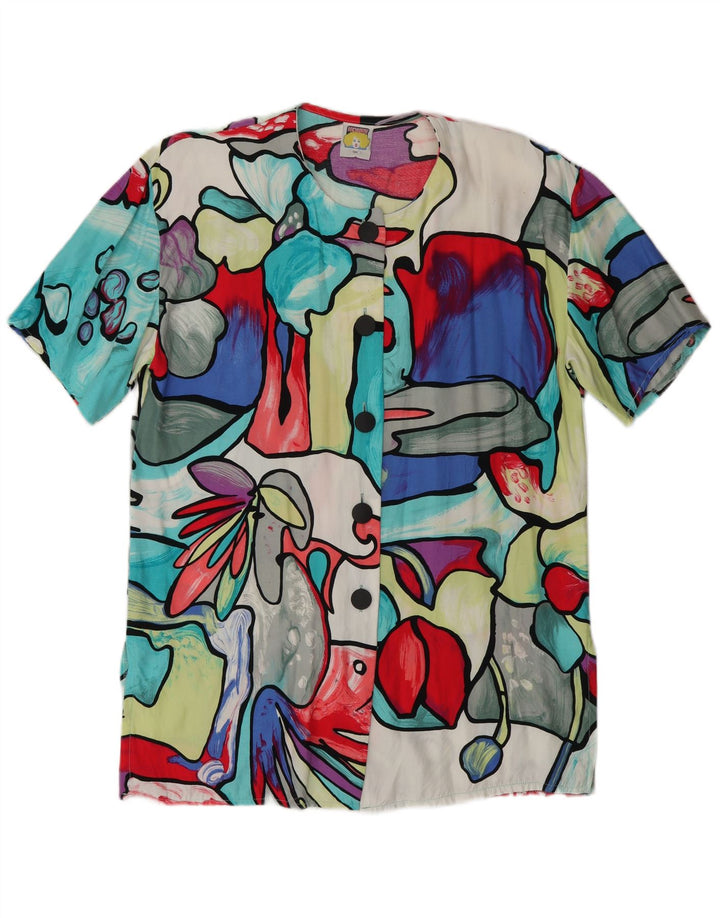 C&A Womens Abstrakt mønster Skjortebluse UK 16 Large Multicolor