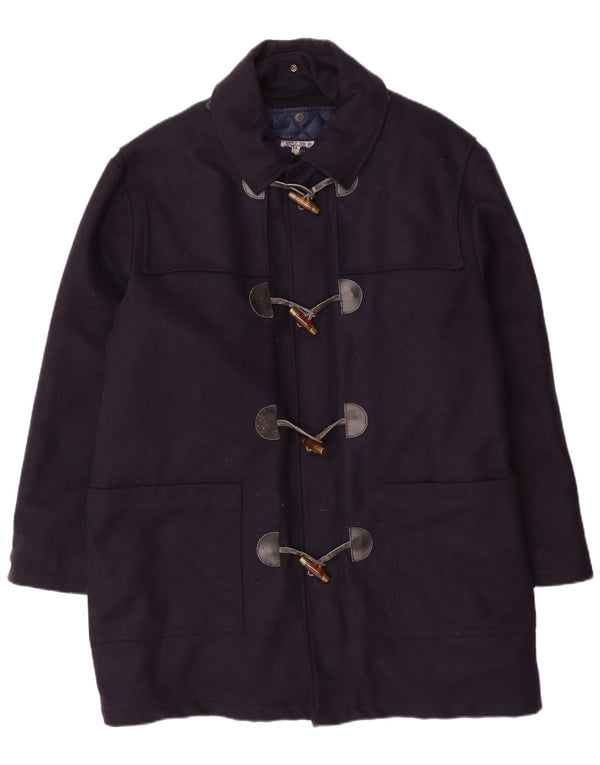 NORTH POLE Herre Duffle Coat UK 40 Large Navy Blue Wool