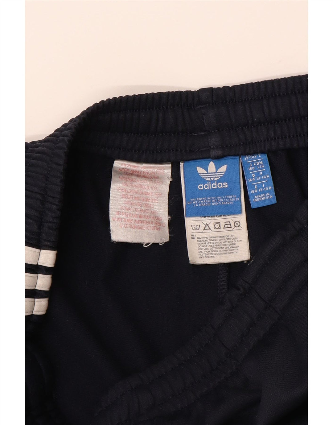 ADIDAS Boys Sport Shorts 13-14 Years  Navy Blue Polyester