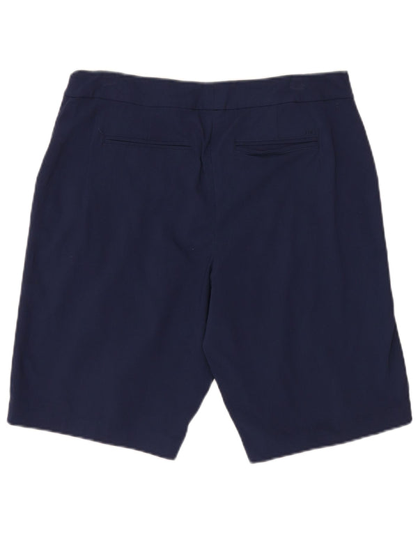 Izod Chino Shorts til kvinder US 12 Large W34 Navy Blue Rayon